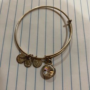 Alex and Ani clear gemstone bracelet